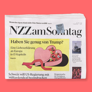 **Genug von Trump?** NZZ am Sonntag Cover